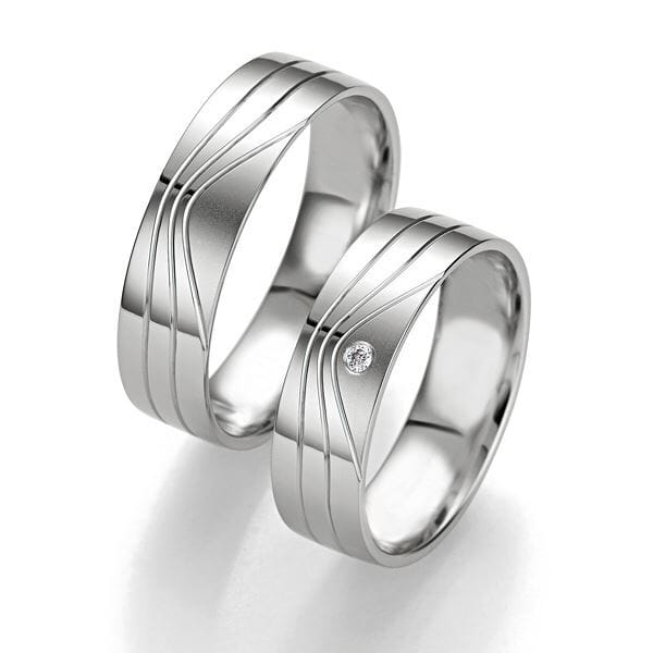 Gifteringer i hvitt gull 9 kt, 6 mm. Smart line - 24807093